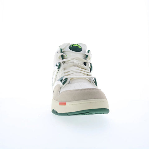Reebok Pump Omni Zone II Mens White Leather Lifestyle Sneakers Shoes