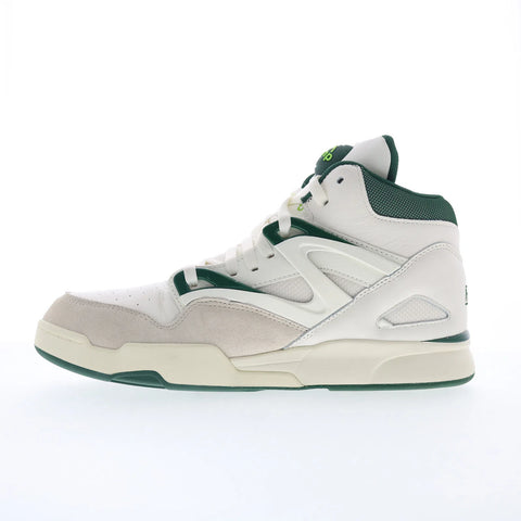 Reebok Pump Omni Zone II Mens White Leather Lifestyle Sneakers Shoes