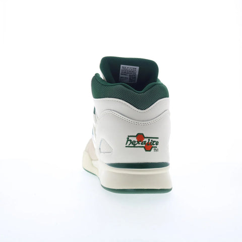Reebok Pump Omni Zone II Mens White Leather Lifestyle Sneakers Shoes