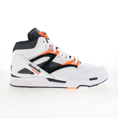 Reebok Pump Omni Zone II Mens White Leather Lace Up Lifestyle Sneakers Shoes