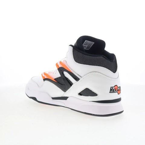Reebok Pump Omni Zone II Mens White Leather Lace Up Lifestyle Sneakers Shoes