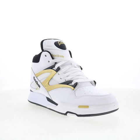 Reebok Pump Omni Zone II Mens White Leather Lifestyle Sneakers Shoes