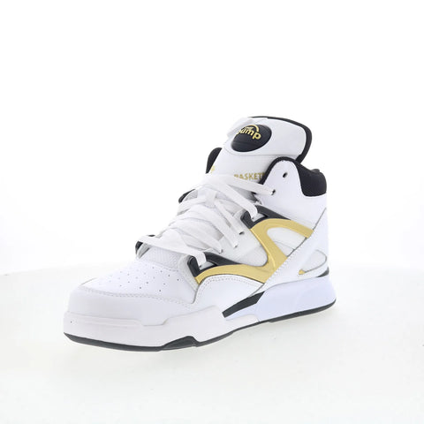 Reebok Pump Omni Zone II Mens White Leather Lifestyle Sneakers Shoes