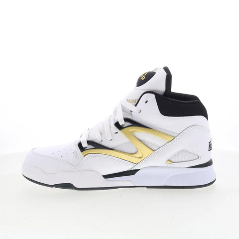 Reebok Pump Omni Zone II Mens White Leather Lifestyle Sneakers Shoes