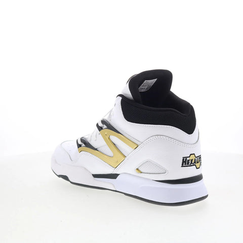 Reebok Pump Omni Zone II Mens White Leather Lifestyle Sneakers Shoes
