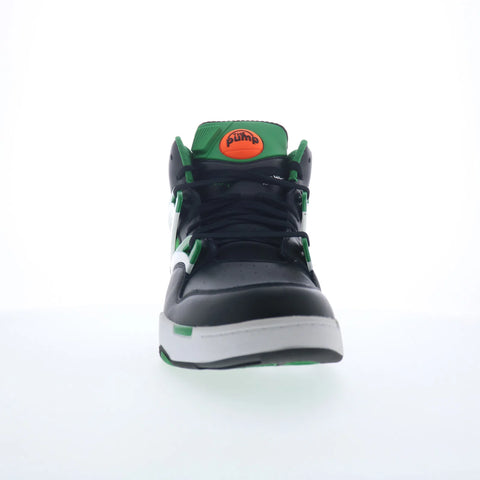 Reebok Pump Omni Zone II Mens Black Leather Lace Up Lifestyle Sneakers Shoes