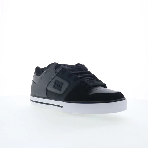 DC Pure 300660-XKSS Mens Gray Leather Lace Up Skate Inspired Sneakers Shoes