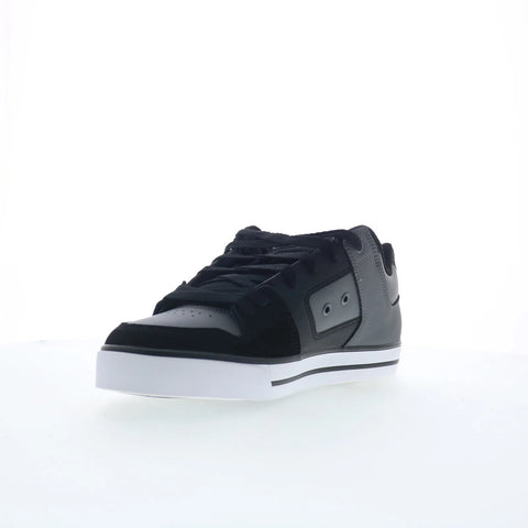 DC Pure 300660-XKSS Mens Gray Leather Lace Up Skate Inspired Sneakers Shoes
