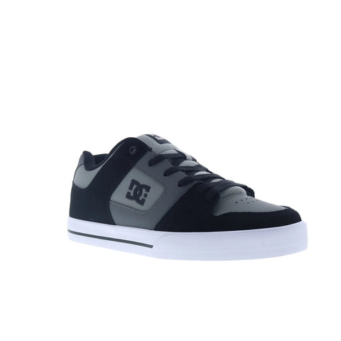 DC Pure DC01782008-GRYBLK Mens Gray Nubuck Skate Inspired Sneakers Shoes