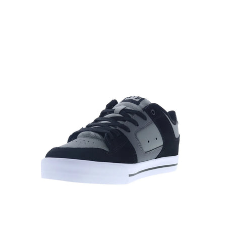 DC Pure DC01782008-GRYBLK Mens Gray Nubuck Skate Inspired Sneakers Shoes