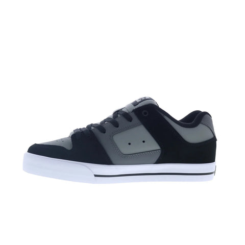 DC Pure DC01782008-GRYBLK Mens Gray Nubuck Skate Inspired Sneakers Shoes