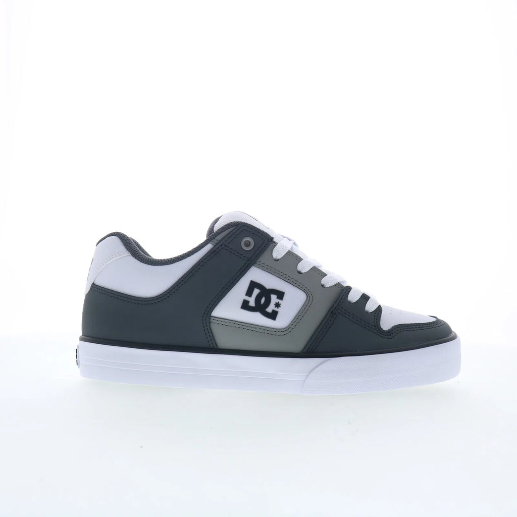 DC Pure DC01782027-GYLGWH Mens Gray Leather Skate Inspired Sneakers Sh ...