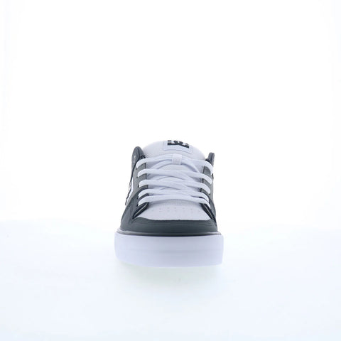 DC Pure DC01782027-GYLGWH Mens Gray Leather Skate Inspired Sneakers Shoes