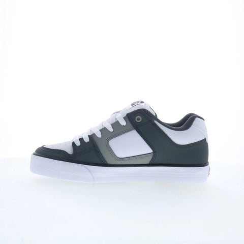 DC Pure DC01782027-GYLGWH Mens Gray Leather Skate Inspired Sneakers Shoes