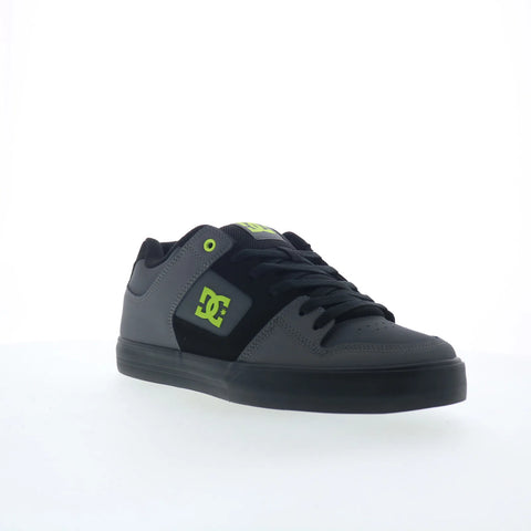 DC Pure DC01782028-GRYBLK Mens Gray Leather Skate Inspired Sneakers Shoes
