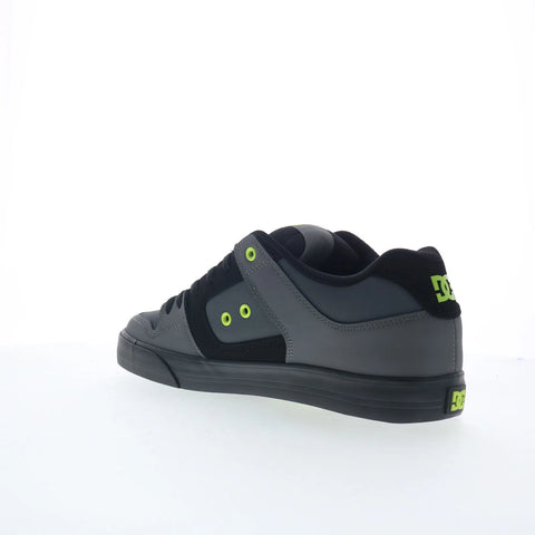 DC Pure DC01782028-GRYBLK Mens Gray Leather Skate Inspired Sneakers Shoes