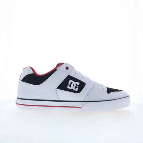 DC Pure DC01782110-WHBKRD Mens White Leather Skate Inspired Sneakers Shoes