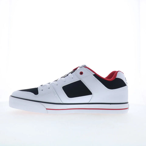 DC Pure DC01782110-WHBKRD Mens White Leather Skate Inspired Sneakers Shoes