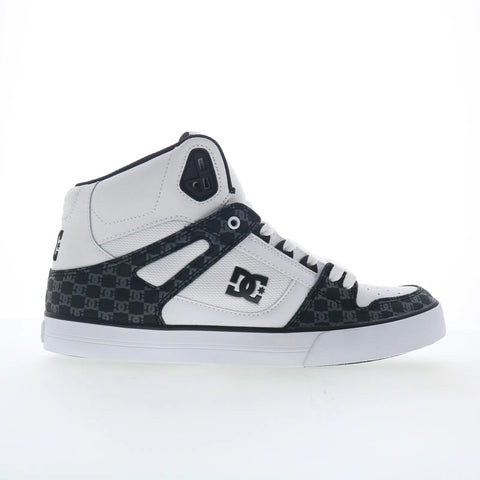 DC Pure High-Top WC ADYS400043-BWG Mens White Skate Inspired Sneakers Shoes