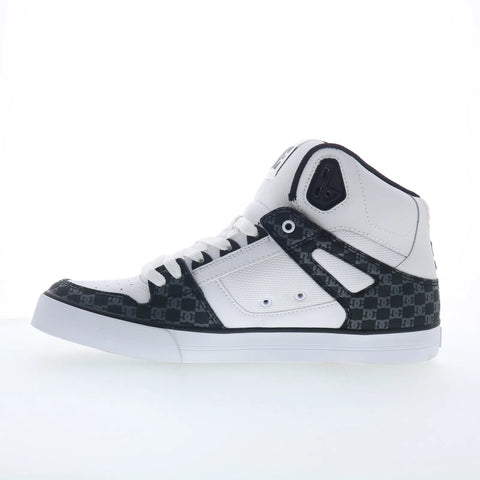 DC Pure High-Top WC ADYS400043-BWG Mens White Skate Inspired Sneakers Shoes