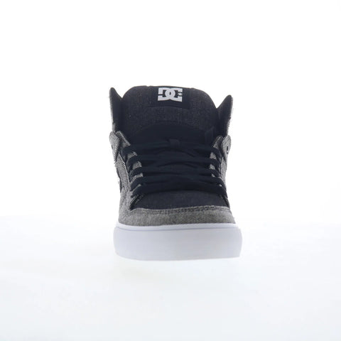 DC Pure High-Top WC TX SE Mens Black Canvas Skate Inspired Sneakers Shoes