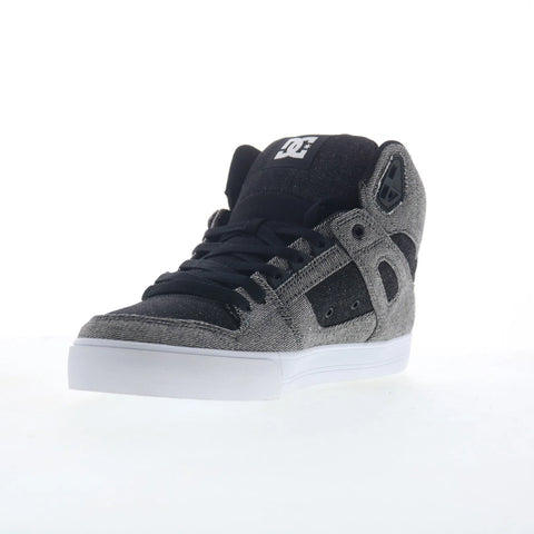 DC Pure High-Top WC TX SE Mens Black Canvas Skate Inspired Sneakers Shoes