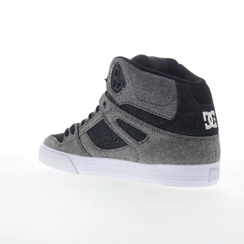DC Pure High-Top WC TX SE Mens Black Canvas Skate Inspired Sneakers Shoes