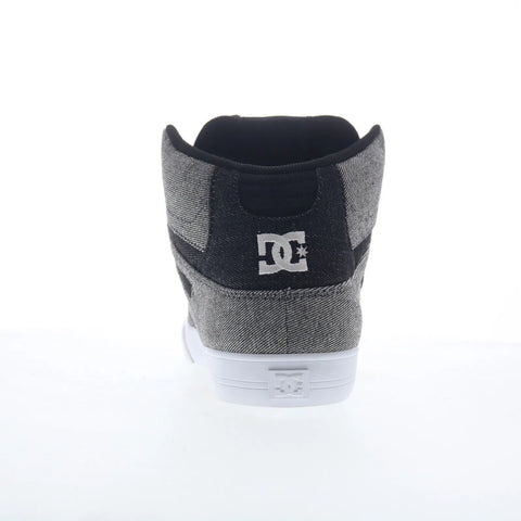 DC Pure High-Top WC TX SE Mens Black Canvas Skate Inspired Sneakers Shoes