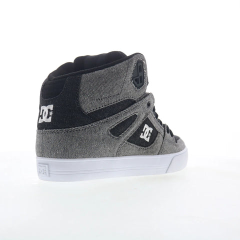 DC Pure High-Top WC TX SE Mens Black Canvas Skate Inspired Sneakers Shoes