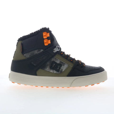 DC Pure High-Top WC WNT Mens Black Leather Skate Inspired Sneakers Shoes