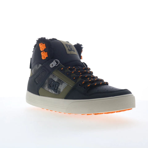 DC Pure High-Top WC WNT Mens Black Leather Skate Inspired Sneakers Shoes