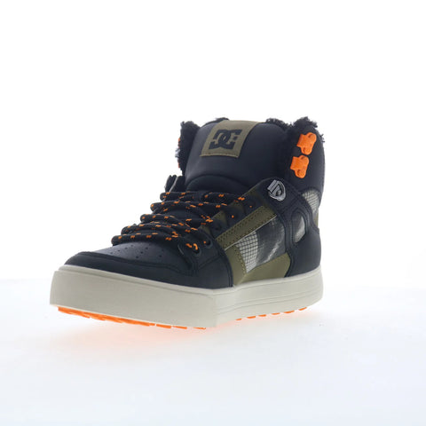 DC Pure High-Top WC WNT Mens Black Leather Skate Inspired Sneakers Shoes