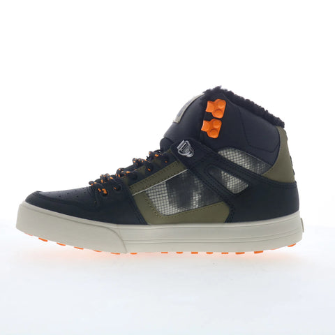 DC Pure High-Top WC WNT Mens Black Leather Skate Inspired Sneakers Shoes