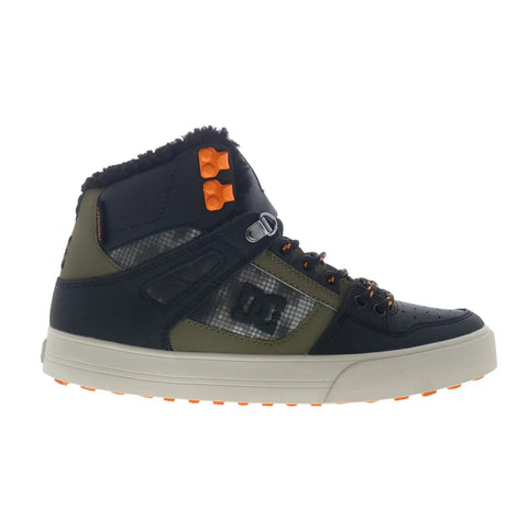 DC Pure High-Top WC WNT Mens Black Leather Skate Inspired Sneakers Shoes