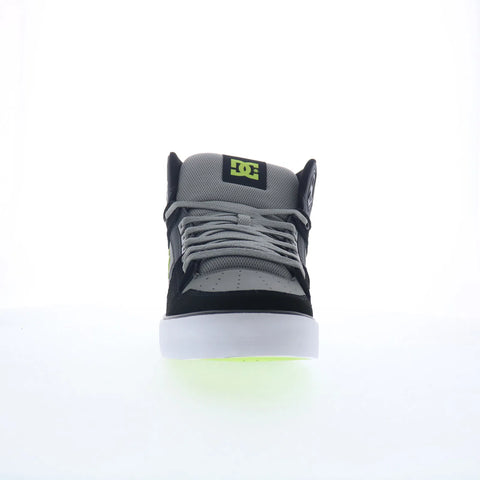 DC Pure High Top WC Mens Gray Leather Skate Inspired Sneakers Shoes