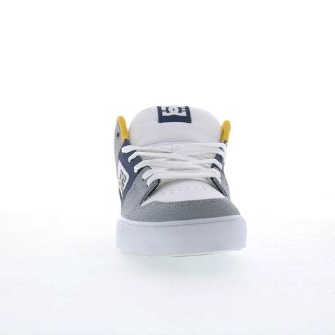 DC Pure Mid ADYS400082-WHN Mens White Leather Skate Inspired Sneakers Shoes