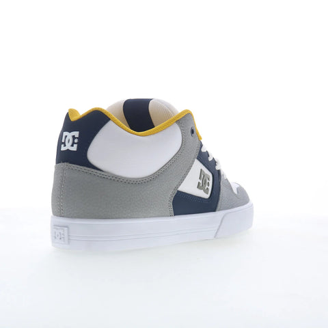 DC Pure Mid ADYS400082-WHN Mens White Leather Skate Inspired Sneakers Shoes