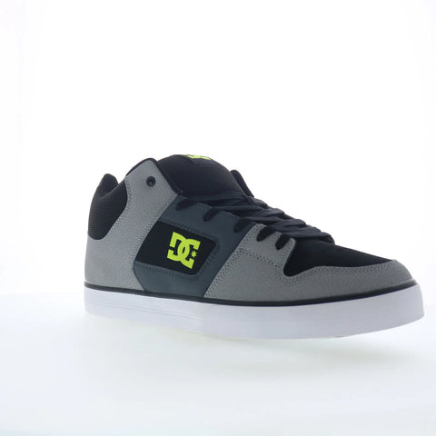 DC Pure Mid ADYS400082-XKSG Mens Black Leather Skate Inspired Sneakers Shoes