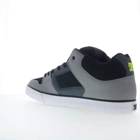 DC Pure Mid ADYS400082-XKSG Mens Black Leather Skate Inspired Sneakers Shoes