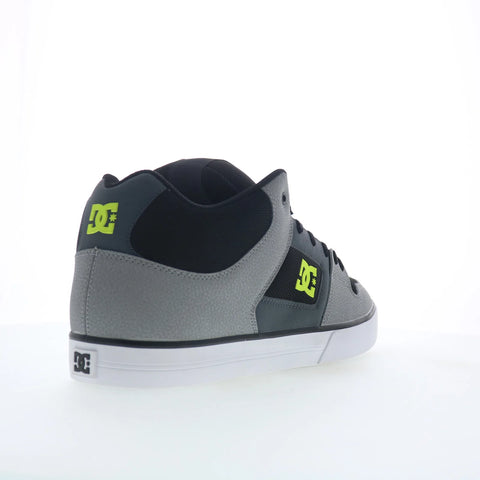 DC Pure Mid ADYS400082-XKSG Mens Black Leather Skate Inspired Sneakers Shoes