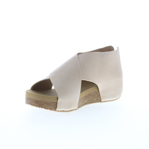 Volatile Alton PV135 Womens Beige Leather Zipper Strap Sandals Shoes
