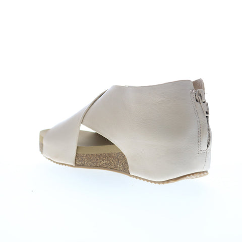 Volatile Alton PV135 Womens Beige Leather Zipper Strap Sandals Shoes