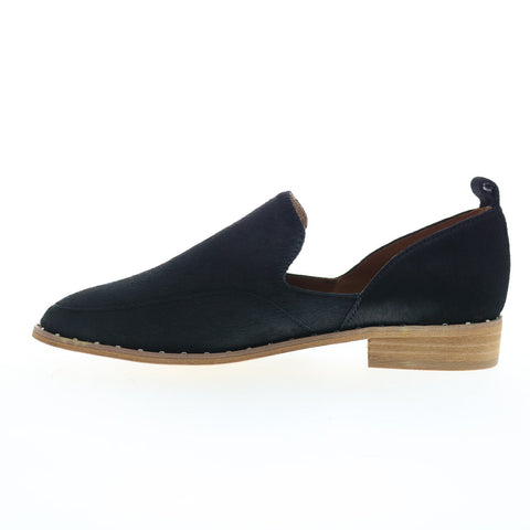 Very Volatile Valegro PVV605 Womens Black Leather Slip On Loafer Flats Shoes