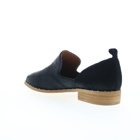 Very Volatile Valegro PVV605 Womens Black Leather Slip On Loafer Flats Shoes