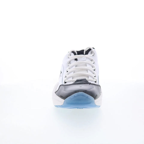 Reebok Question Low Mens White Synthetic Lace Up Athletic Basketball Shoes