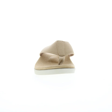 Spenco Hampton Suede 20214 Womens Beige Suede Flip-Flops Sandals Shoes
