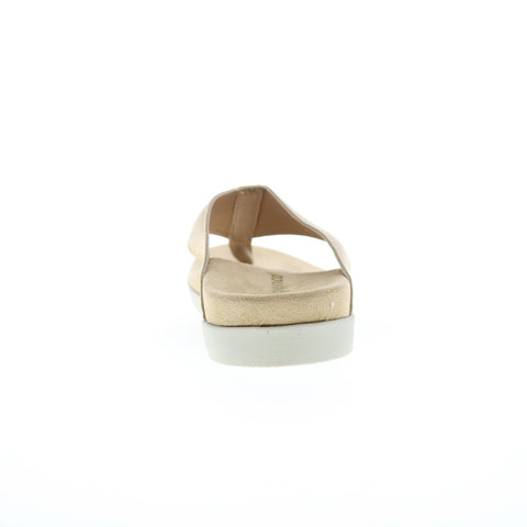 Spenco Hampton Suede 20214 Womens Beige Suede Flip-Flops Sandals Shoes