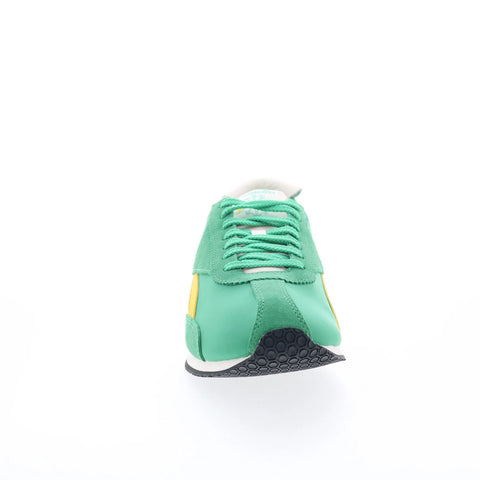 Reebok R400 Mens Green Suede Lace Up Lifestyle Sneakers Shoes