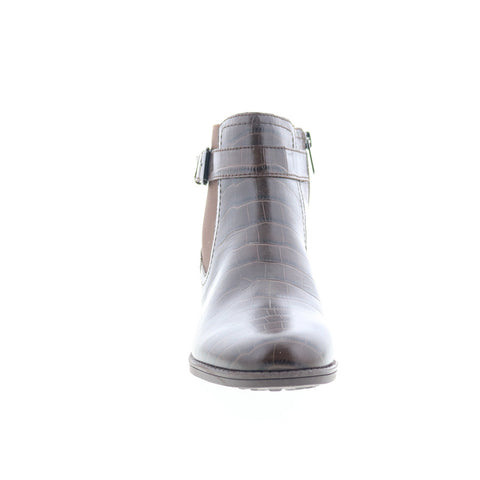 Easy Spirit Rae Martha Stewart Womens Brown Wide Leather Casual Dress Boots