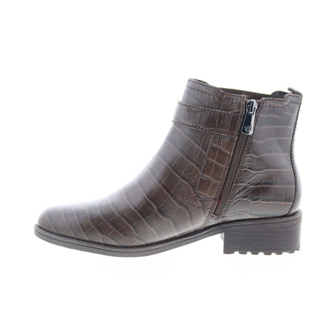 Easy Spirit Rae Martha Stewart Womens Brown Leather Casual Dress Boots